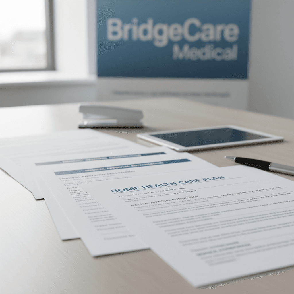 Home health service orders and approval documentation