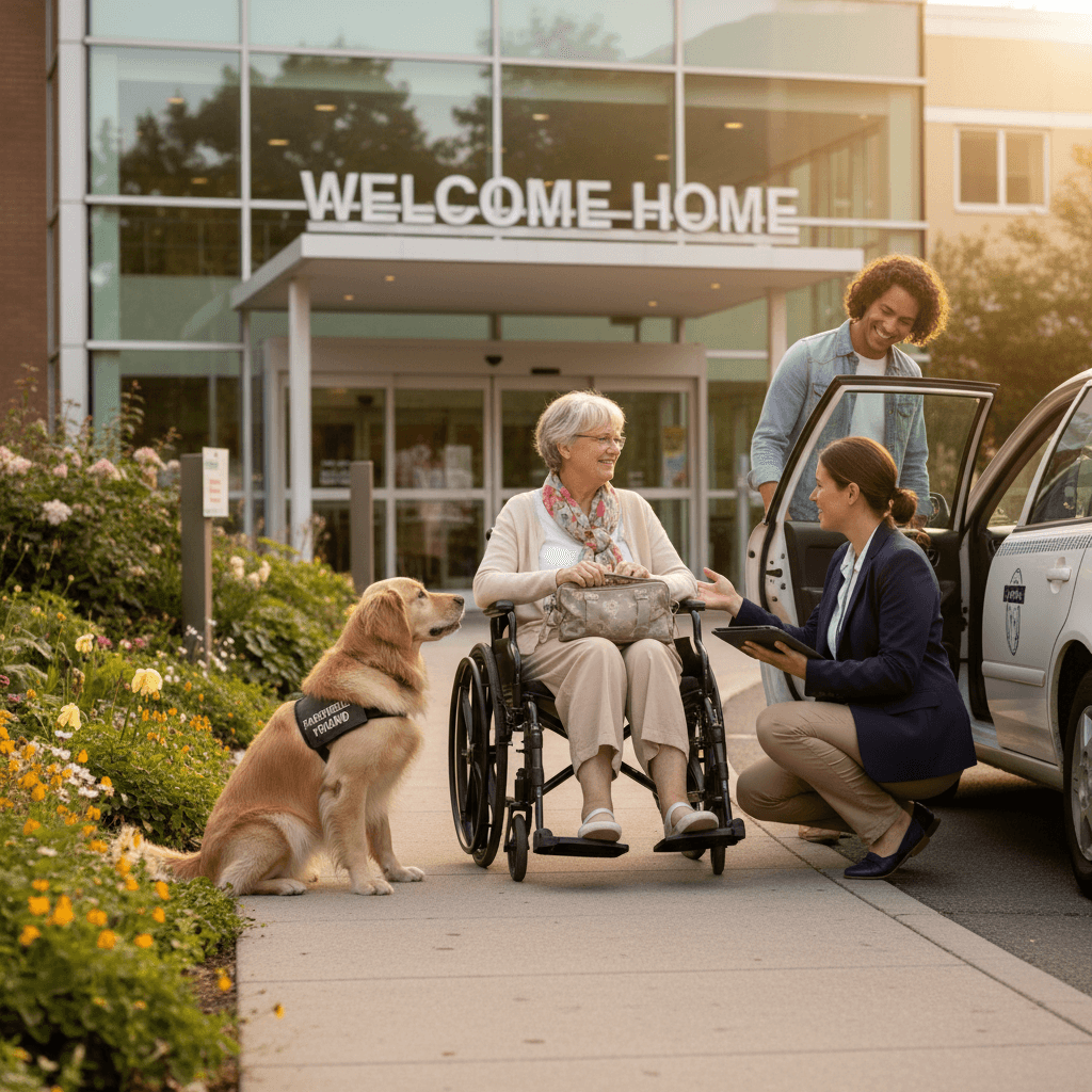 Hospital discharge transition support