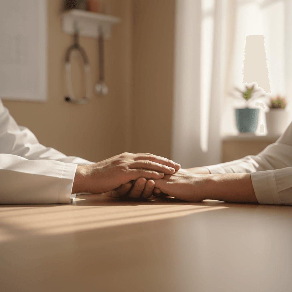 Physician reviewing patient condition during consultation